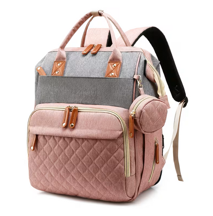 First Embrace Convertible Diaper Bag - Pink/Grey